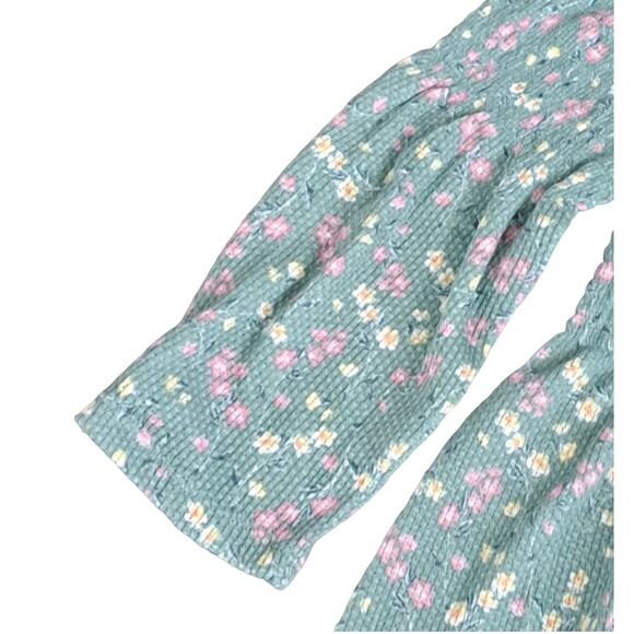 NWT Cloud Chaser Floral Green Knit Top Size Medium (10/12) - Picture 2 of 8